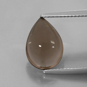 Quarzo fumé naturale marrone da 3,89 ct, trasparente, trasparente/traslucido