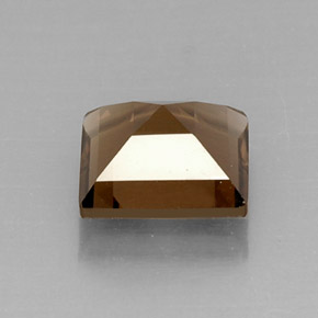 Quarzo fumé naturale marrone da 4,21 ct, quadrato, VS