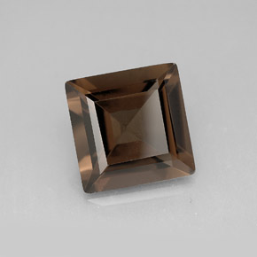 Quarzo fumé naturale marrone da 3,96 ct, quadrato, VVS-VS