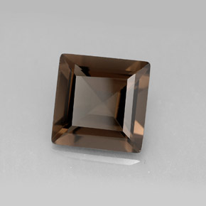 Quarzo fumé naturale marrone da 3,96 ct, quadrato, VVS-VS