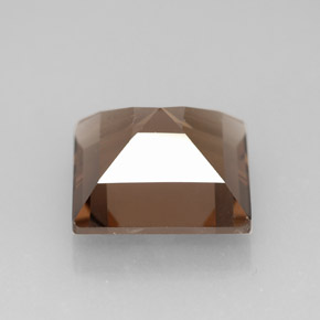 Quarzo fumé naturale marrone da 4,06 ct, quadrato, VVS-VS