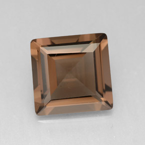 Quarzo fumé naturale marrone da 3,83 ct, quadrato, VVS-VS