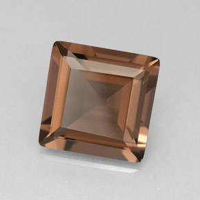 Quarzo fumé naturale marrone da 3,83 ct, quadrato, VVS-VS