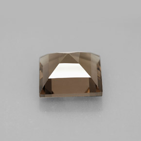 Quarzo fumé naturale marrone da 4,16 ct, quadrato, VVS-VS
