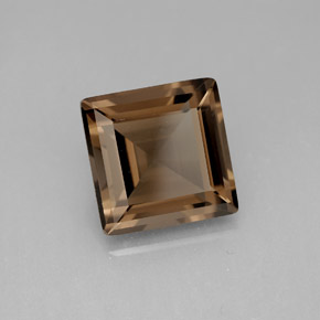Quarzo fumé naturale marrone da 4,28 ct, quadrato, VVS-VS