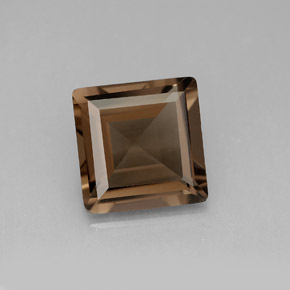 Quarzo fumé naturale marrone da 3,93 ct, quadrato, VVS-VS