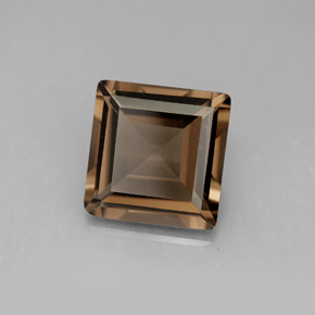 Quarzo fumé naturale marrone da 3,93 ct, quadrato, VVS-VS