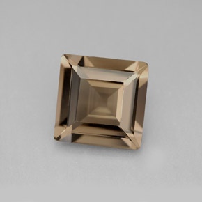 Quarzo fumé naturale marrone da 3,61 ct, quadrato, VVS-VS