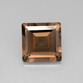 Quarzo fumé naturale marrone da 3,86 ct, quadrato, VVS-VS