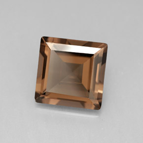 Quarzo fumé naturale marrone da 3,86 ct, quadrato, VVS-VS
