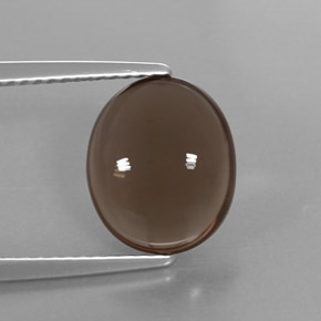 Quarzo fumé naturale marrone da 2,98 ct, taglio ovale, trasparente