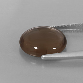 Quarzo fumé naturale marrone da 2,98 ct, taglio ovale, trasparente