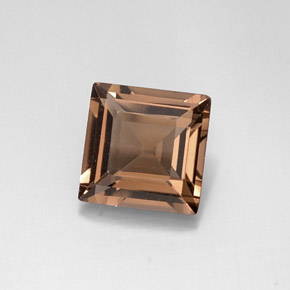 Quarzo fumé naturale marrone da 4,04 ct, quadrato, VVS-VS