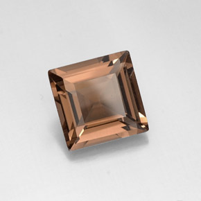 Quarzo fumé naturale marrone da 4,04 ct, quadrato, VVS-VS
