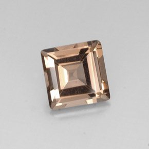 Quarzo fumé naturale marrone da 4,05 ct, quadrato, VVS-VS