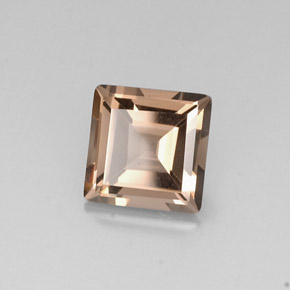 Quarzo fumé naturale marrone da 4,05 ct, quadrato, VVS-VS