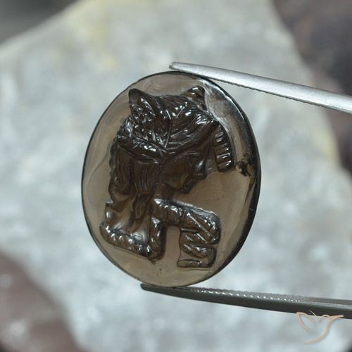 28.30ct Naturale Marrone medio Quarzo fumè, Ovale, Traslucido