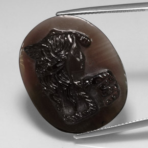 Quarzo fumé naturale marrone da 28,94 ct, trasparente, trasparente/traslucido