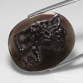 Quarzo fumé naturale marrone da 28,94 ct, trasparente, trasparente/traslucido