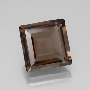 Quarzo fumé naturale marrone da 4,50 ct, quadrato, VVS-VS