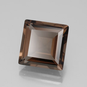 Quarzo fumé naturale marrone da 4,50 ct, quadrato, VVS-VS