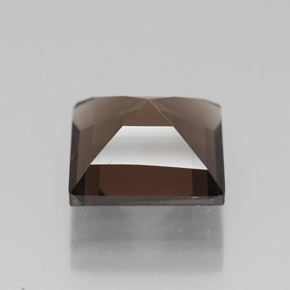 Quarzo fumé naturale marrone da 4,50 ct, quadrato, VVS-VS