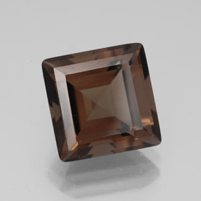 Quarzo fumé naturale marrone da 4,53 ct, quadrato, VVS-VS
