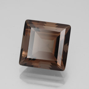Quarzo fumé naturale marrone da 4,53 ct, quadrato, VVS-VS