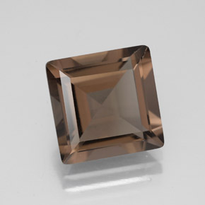 Quarzo fumé naturale marrone da 4,30 ct, quadrato, VVS-VS