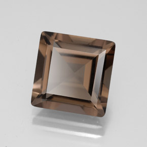Quarzo fumé naturale marrone da 4,30 ct, quadrato, VVS-VS