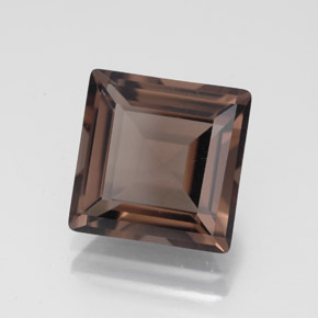 Quarzo fumé naturale marrone da 4,15 ct, quadrato, VVS