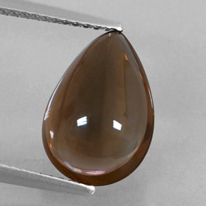 Quarzo fumé naturale marrone da 4,03 ct, taglio a pera, trasparente