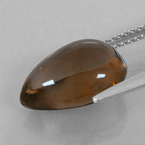 Quarzo fumé naturale marrone da 4,03 ct, taglio a pera, trasparente