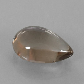 Quarzo fumé naturale marrone da 3,17 ct, taglio a pera, trasparente