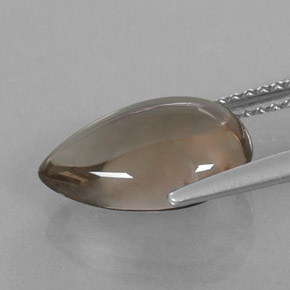 Quarzo fumé naturale marrone da 3,17 ct, taglio a pera, trasparente
