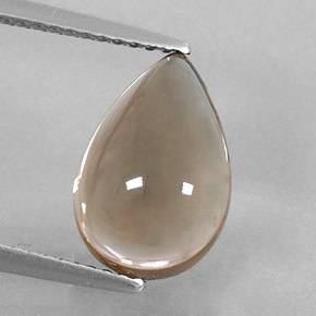 Quarzo fumé naturale marrone da 3,68 ct, taglio a pera, trasparente
