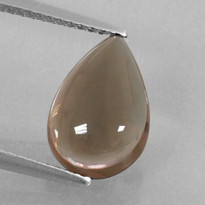 Quarzo fumé naturale marrone da 3,04 ct, taglio a pera, trasparente