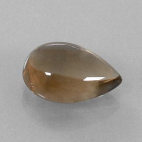 Quarzo fumé naturale marrone da 3,04 ct, taglio a pera, trasparente