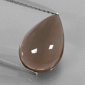 Quarzo fumé naturale marrone da 2,99 ct, taglio a pera, trasparente