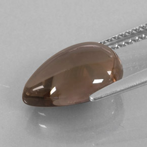 Quarzo fumé naturale marrone da 2,99 ct, taglio a pera, trasparente