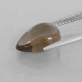 Quarzo fumé naturale marrone da 3,26 ct, trasparente, trasparente/traslucido