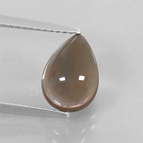 Quarzo fumé naturale marrone da 2,51 ct, taglio a pera, trasparente