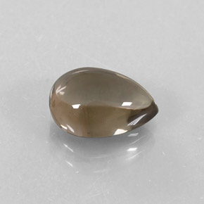 Quarzo fumé naturale marrone da 2,34 ct, taglio a pera, trasparente