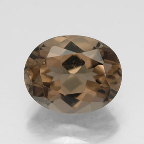 Quarzo fumé naturale marrone da 2,57 ct, taglio ovale, VVS-VS