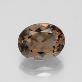 Quarzo fumé naturale marrone da 2,54 ct, taglio ovale, VVS-VS
