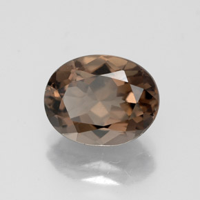 Quarzo fumé naturale marrone da 2,54 ct, taglio ovale, VVS-VS