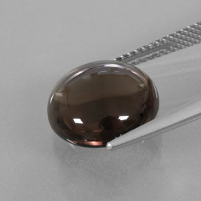 Quarzo fumé naturale marrone da 6,24 ct, trasparente, trasparente/traslucido