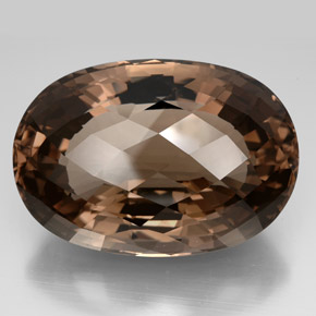 Quarzo fumé naturale marrone da 194,90 ct, taglio ovale, IF