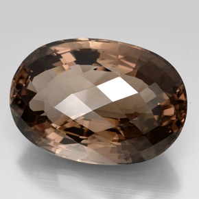 Quarzo fumé naturale marrone da 194,90 ct, taglio ovale, IF