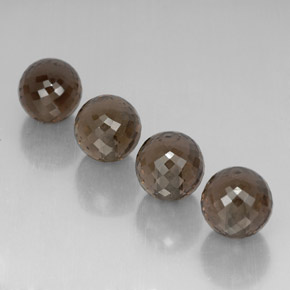 Quarzo fumé naturale marrone da 27,48 ct, sfera / palla, VVS-VS